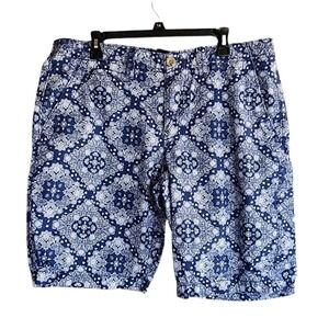 Union Pacific Northwest Size 36 Outdoor Blue Floral Geometric Shorts